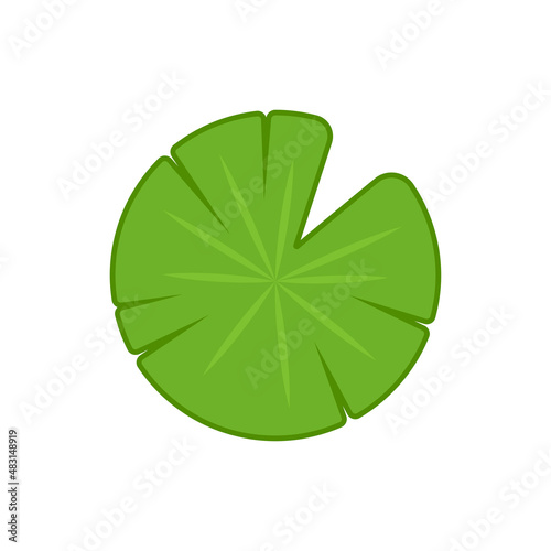 Valokuva Lily pad icon. Lily cartoon vector on white background.