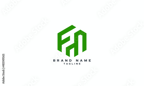 FM, MF, Abstract initial monogram letter alphabet logo design
