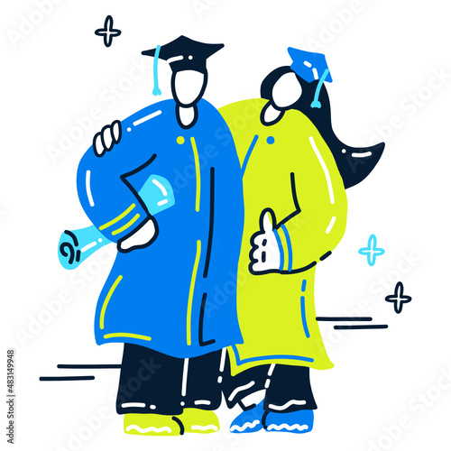 students rejoice at the end of their studies