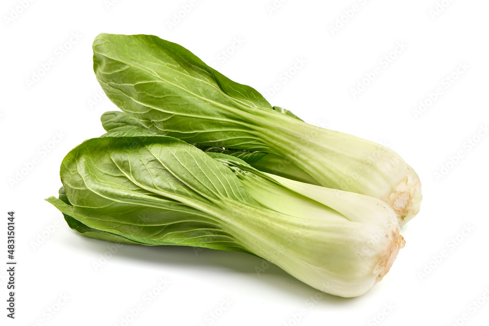 Fresh green Chinese cabbage, bok choy, pok choi or pak choi, isolated on white background. Fresh green Chinese cabbage, bok choy, pok choi or pak choi, isolated on white background.