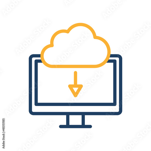 online cloud server Vector icon which is suitable for commercial work and easily modify or edit it

