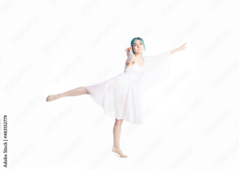 Fototapeta premium dancer with classical and jazz dance moves