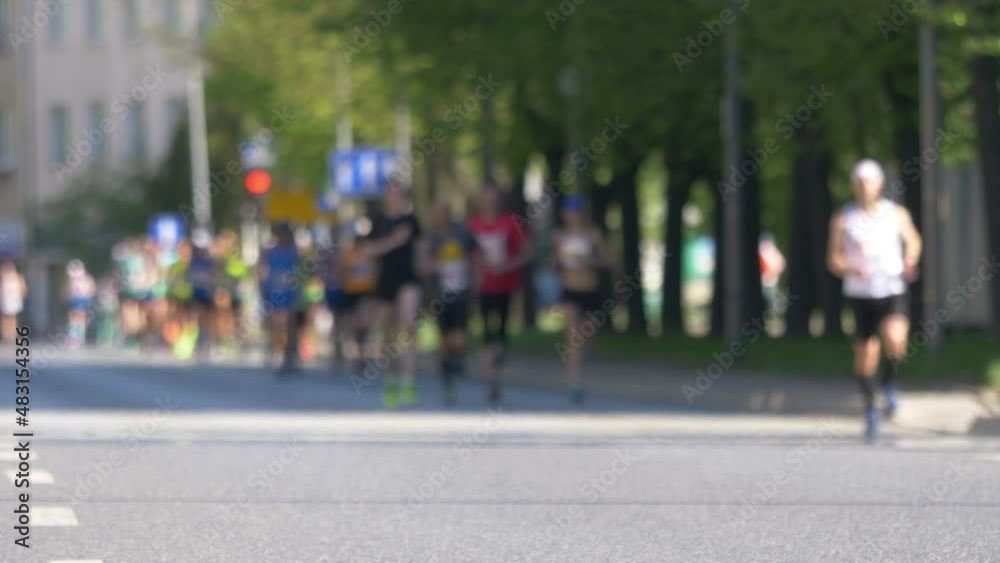 Marathon runners in 4K slow motion 60fps Marathon runners in 4K slow motion 60fps