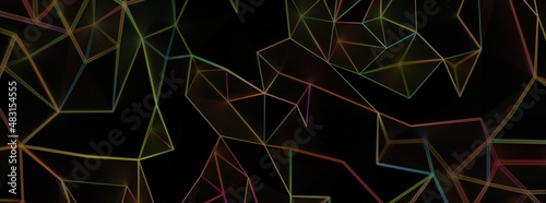 Abstract black wave paper c...