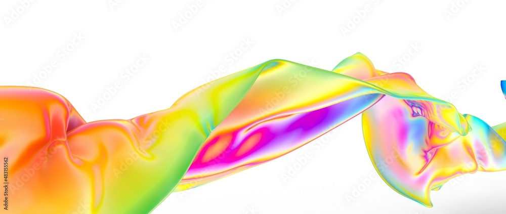 Fototapeta premium Abstract rainbow light wave futuristic