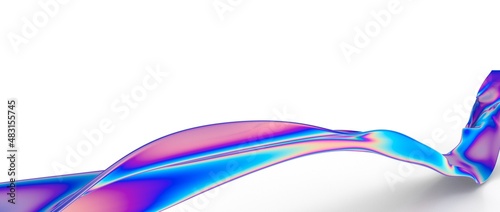 Abstract line fluid colors backgrounds. Trendy Vibrant Fluid Colors. 3d render