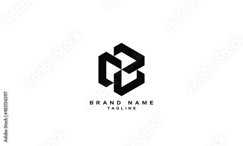 CB, BC, Abstract initial monogram letter alphabet logo design