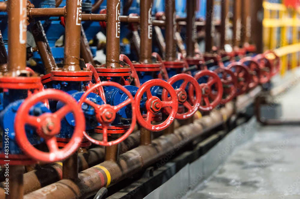 Fototapeta premium gas valve at the factory 