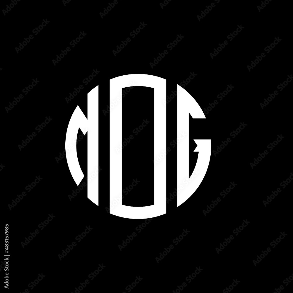 MDG letter logo design. MDG modern letter logo with black background
