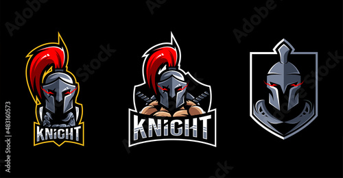Knight logo mascot collection design