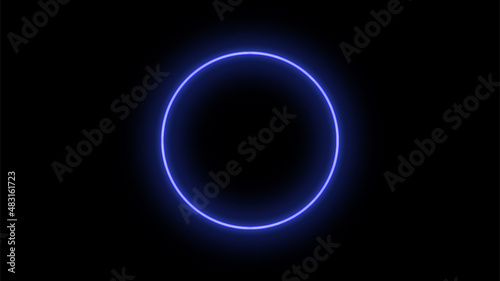 Neon blue circle