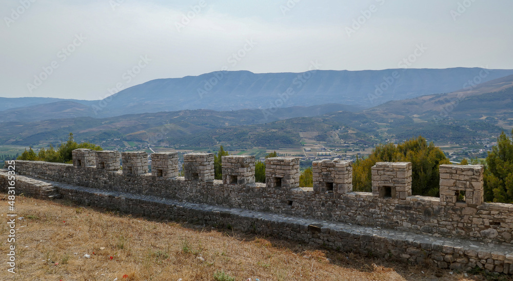 Fototapeta premium Berat - a city with unusual architecture in Albania