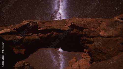 milky way at natural stone park the grand canyon photo