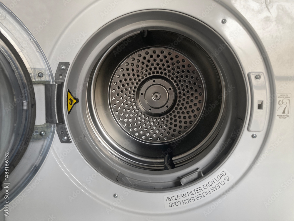 The inside of a clothes dryer The inside of a clothes dryer