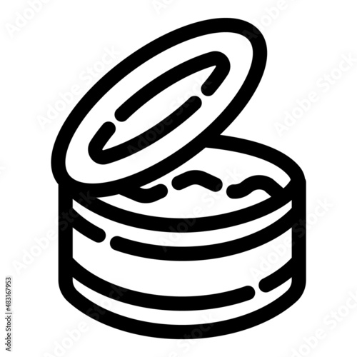 Canned Food Flat Icon Isolated On White Background