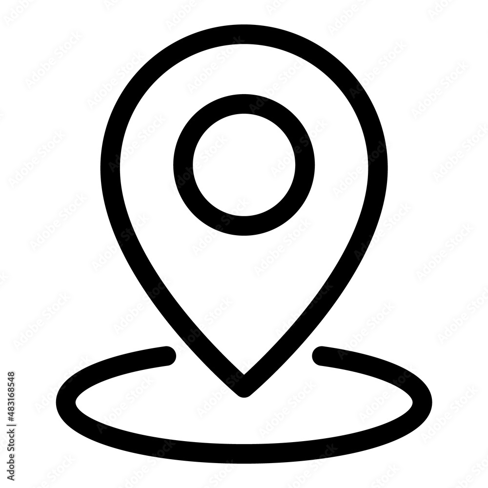 Map Pin Flat Icon Isolated On White Background