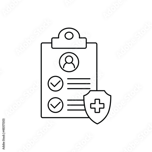 health medical insurance icon vector document