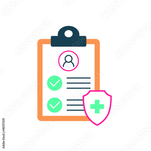 health medical insurance icon vector document