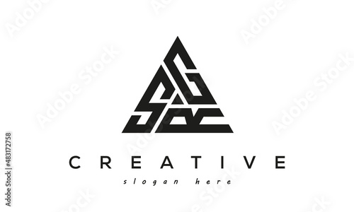 SGR creative tringle three letters logo design photo