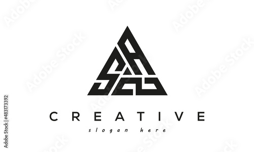 SAZ creative tringle three letters logo design