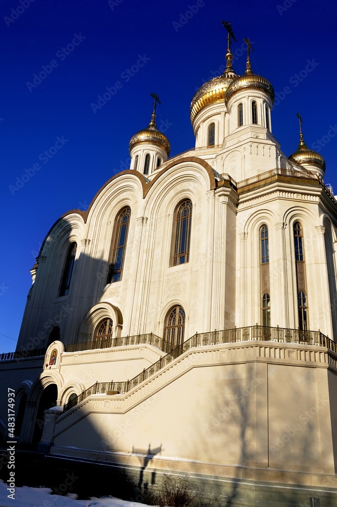 Sretensky Monastery is a Moscow Stavropol (since 1995) monastery of the Russian Orthodox Church. It was founded in 1397 by Prince Vasily I on Kuchkov Field in memory of the deliverance of Moscow from 