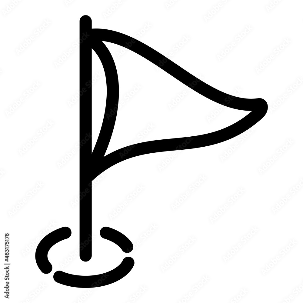 Flag Flat Icon Isolated On White Background