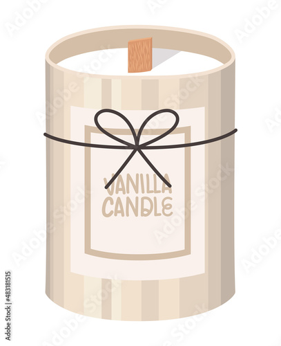 gray vanilla candle