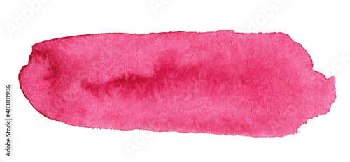 Abstract pink watercolor background. Hand drawn watercolor spot with brush strokes