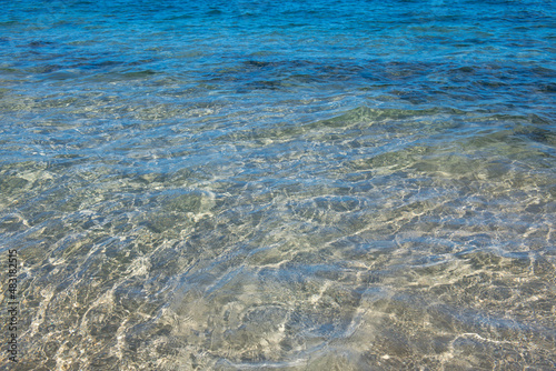 Sea water in rippled water detail background. Ocean waves pattern.