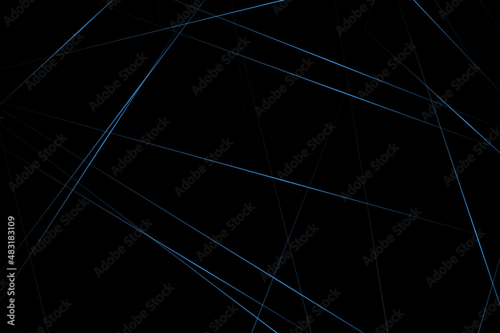 Fototapeta premium Abstract black with blue lines, triangles background modern design. Vector illustration EPS 10.