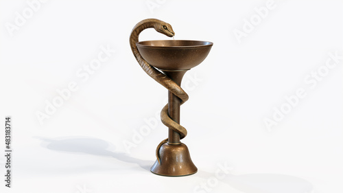 Fotografia Caduceus Medical Symbol - Bowl Of Hygieia