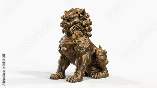 Slika na platnu Chinese guardian lion foo dog