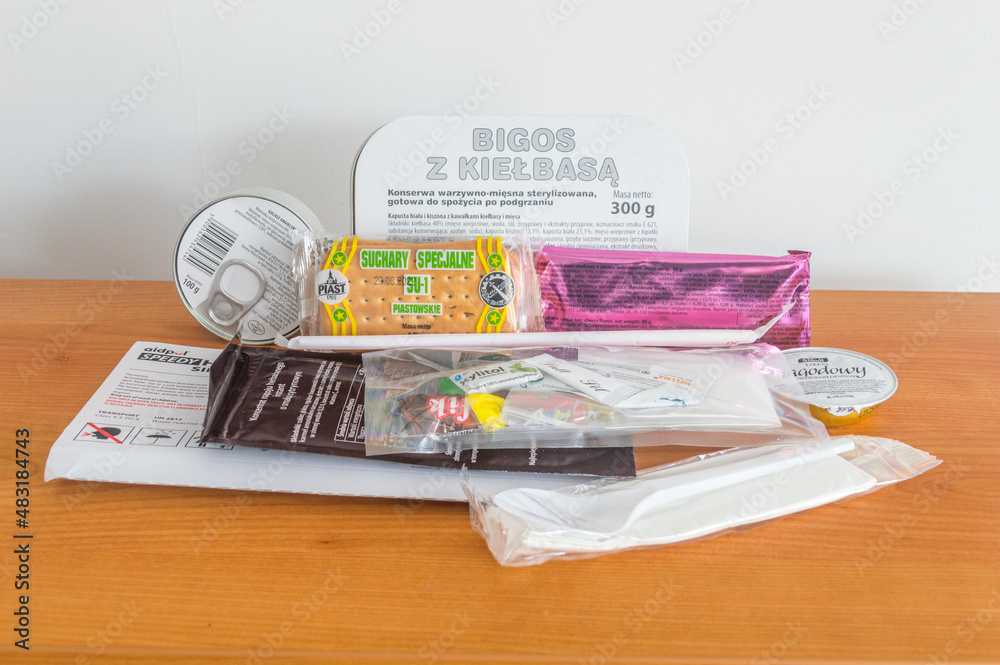 Pruszcz Gdanski, Poland - November 6, 2021: Food of Individual Food ...