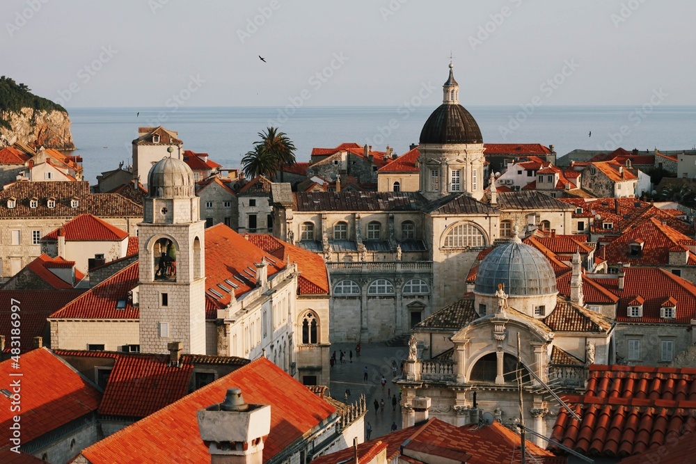 Dubrovnik architecture rooftops skyline