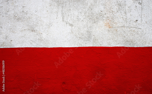 Flag of Poland with old grunge texture
