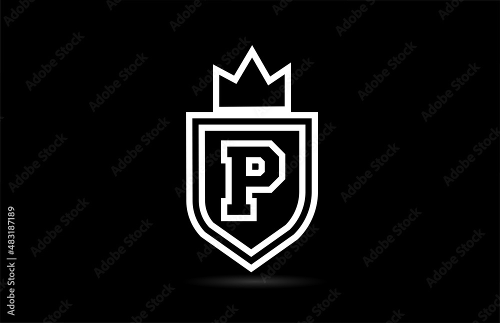 P alphabet letter logo icon design with wings. Creative template for business and company in white and black P alphabet letter logo icon design with wings. Creative template for business and company in white and black