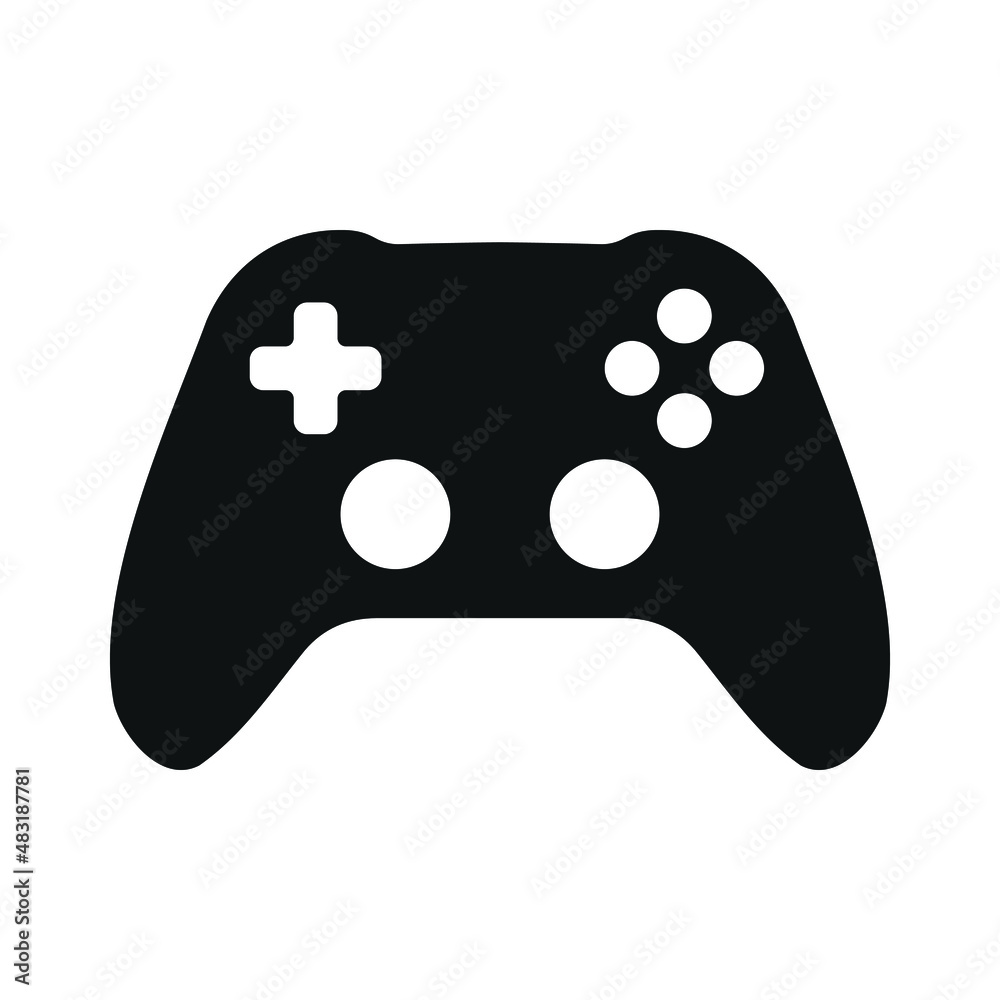 Video game controller wireless gamepad icon vector illustration silhouette  Stock Vector | Adobe Stock