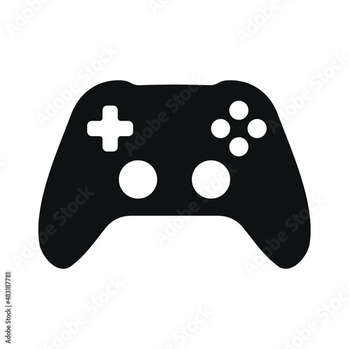 Video game controller wireless gamepad icon vector illustration silhouette