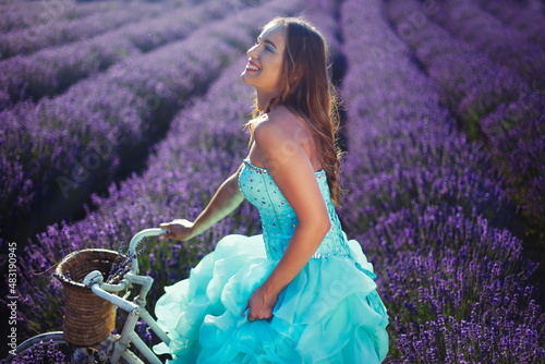 beautiful woman in elegant dress