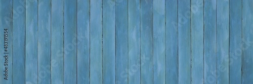 Old painted wooden wall. texture background painted blue