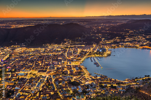 Como  Italy Cityscape from Above