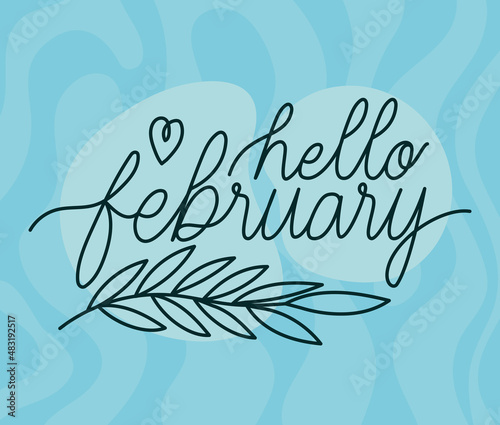card of hello february