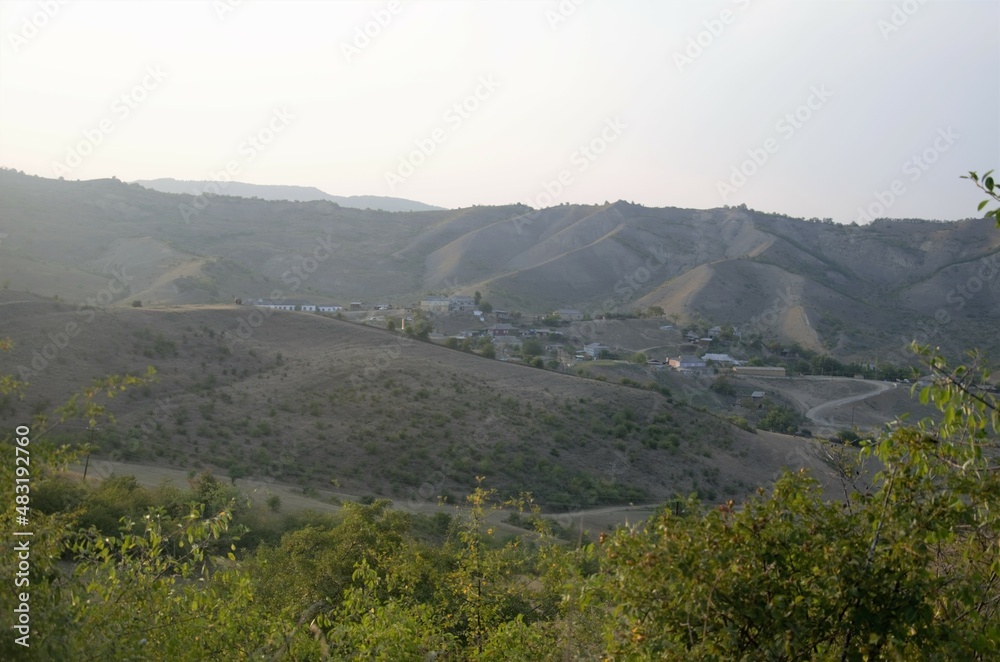 calm landscape of mountains and hills, nature. Travel concept