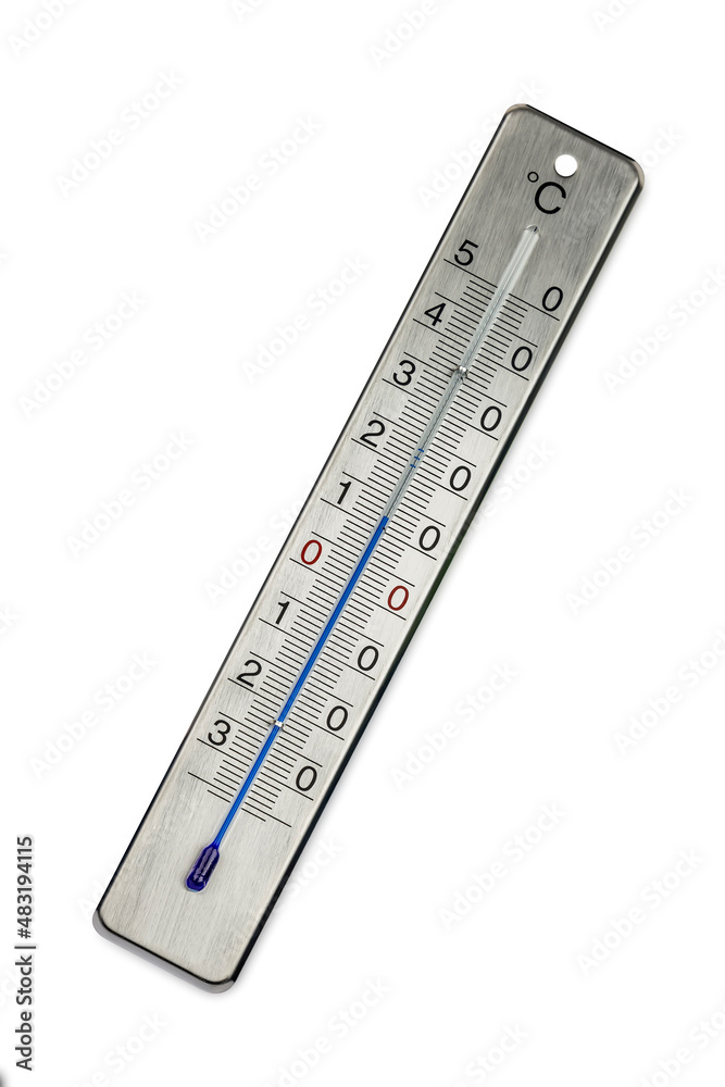 Modern Celsius thermometer isolated on white background Modern Celsius thermometer isolated on white background