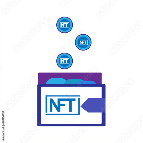 Isolated NFT icon Digital transaction concept Vector illustration