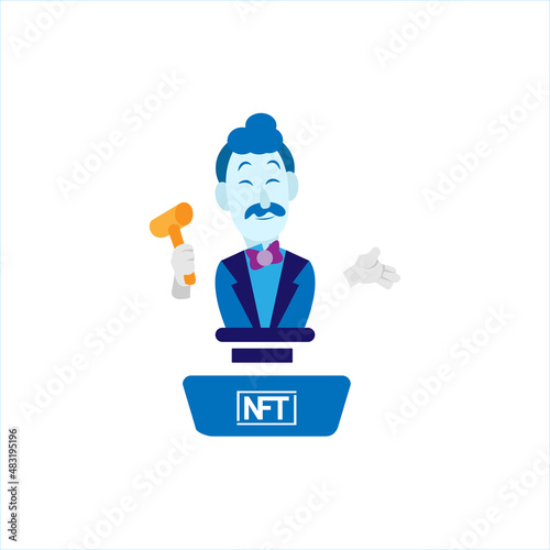 Isolated NFT icon Digital transaction concept Vector illustration