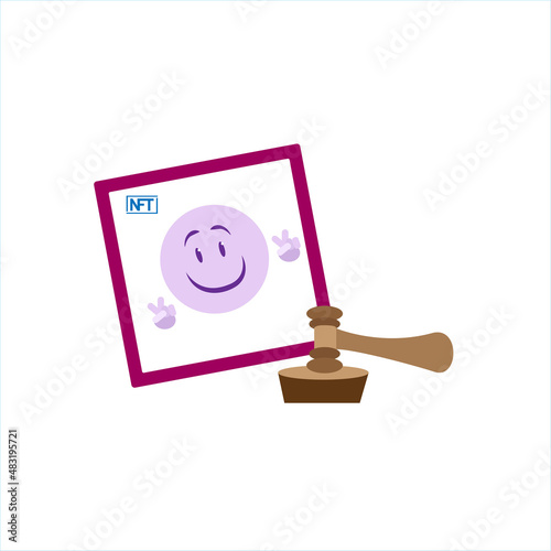 Isolated NFT icon Digital transaction concept Vector illustration