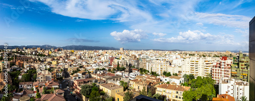 Panorama of Palma and good looking clouds