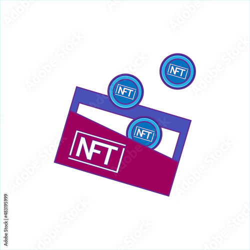 Isolated NFT icon Digital transaction concept Vector illustration