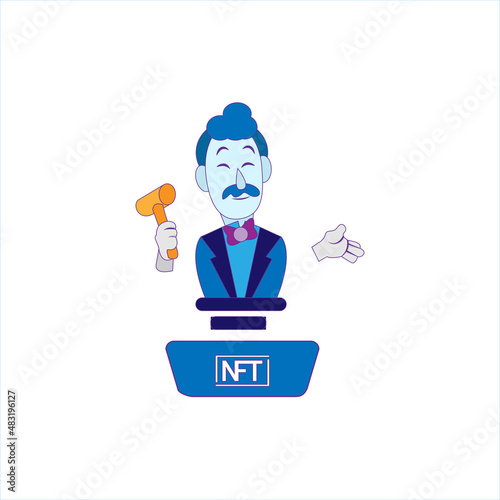 Isolated NFT icon Digital transaction concept Vector illustration